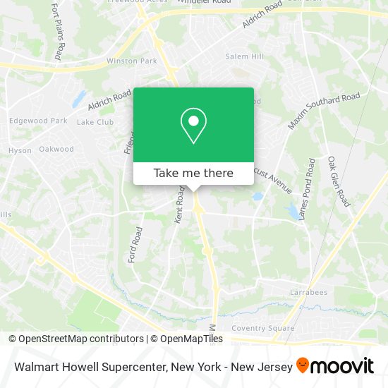 Walmart Howell Supercenter map