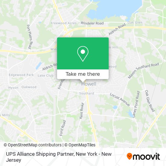 Mapa de UPS Alliance Shipping Partner