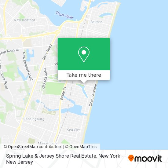 Mapa de Spring Lake & Jersey Shore Real Estate