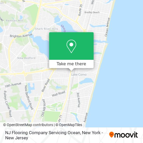 Mapa de NJ Flooring Company Servicing Ocean