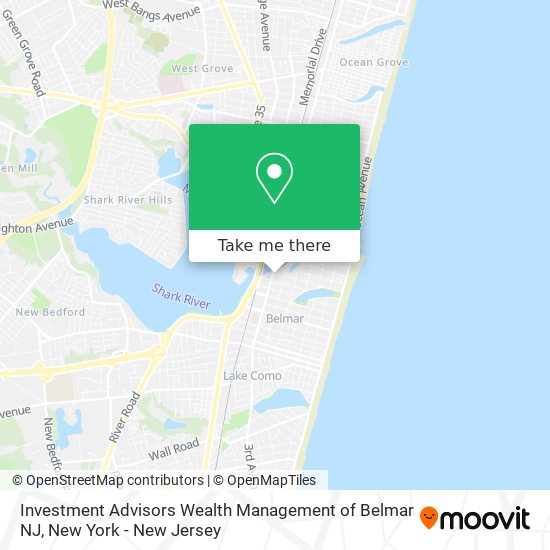 Investment Advisors Wealth Management of Belmar NJ map