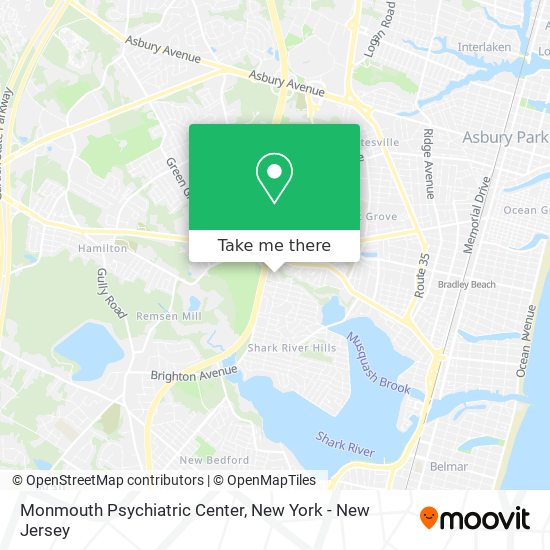 Monmouth Psychiatric Center map