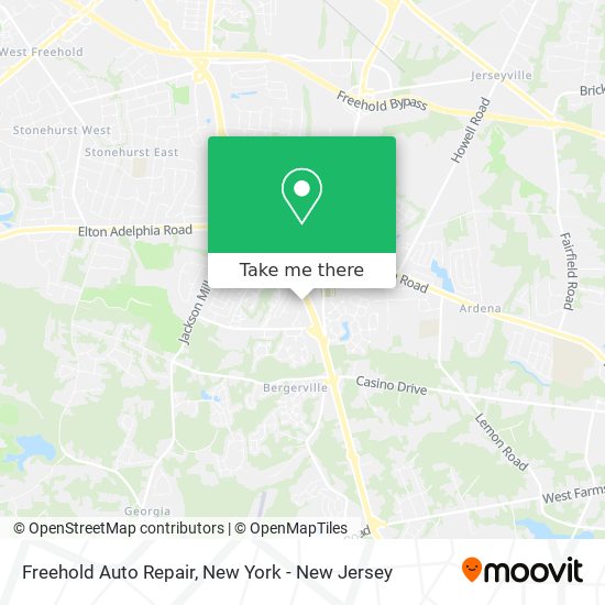 Mapa de Freehold Auto Repair