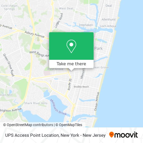 UPS Access Point Location map