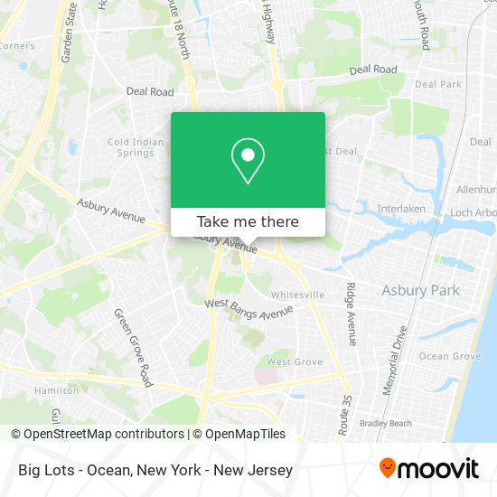 Mapa de Big Lots - Ocean