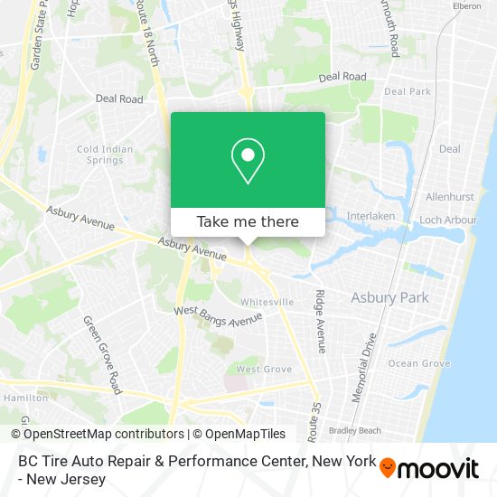 Mapa de BC Tire Auto Repair & Performance Center