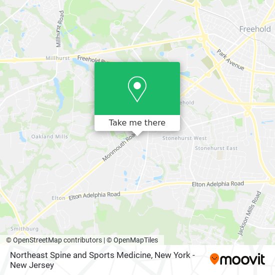 Northeast Spine and Sports Medicine map