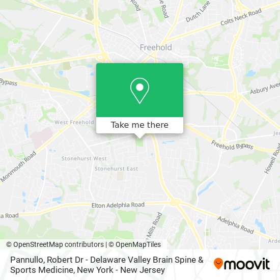 Pannullo, Robert Dr - Delaware Valley Brain Spine & Sports Medicine map