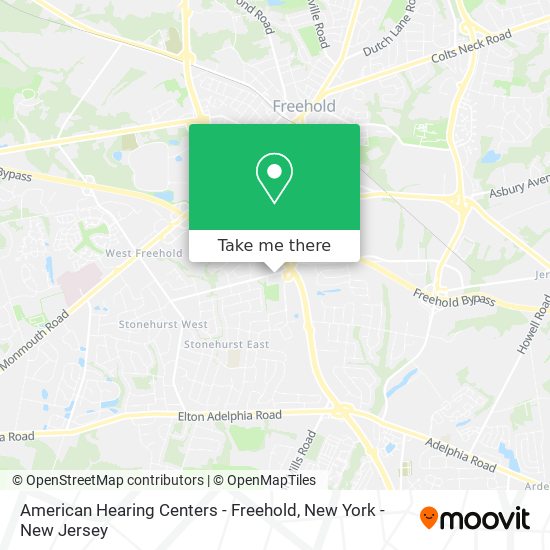 American Hearing Centers - Freehold map