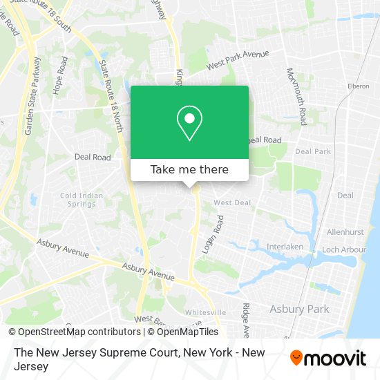 Mapa de The New Jersey Supreme Court