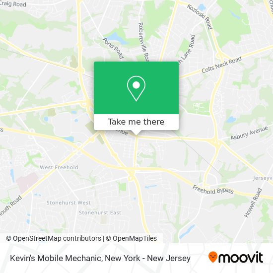 Mapa de Kevin's Mobile Mechanic