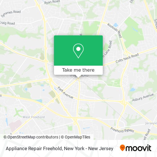 Appliance Repair Freehold map