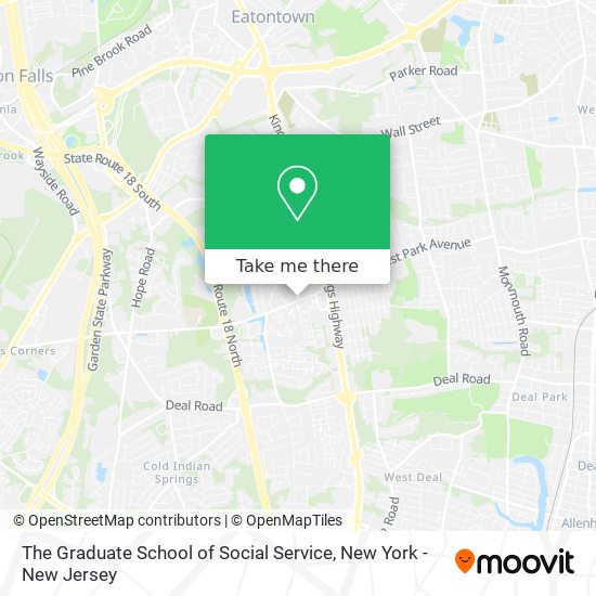 The Graduate School of Social Service map