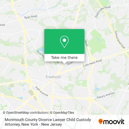 Monmouth County Divorce Lawyer Child Custody Attorney map