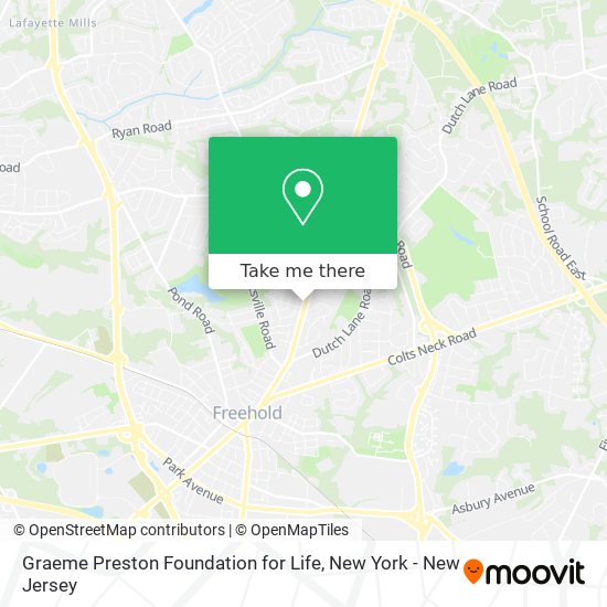 Mapa de Graeme Preston Foundation for Life