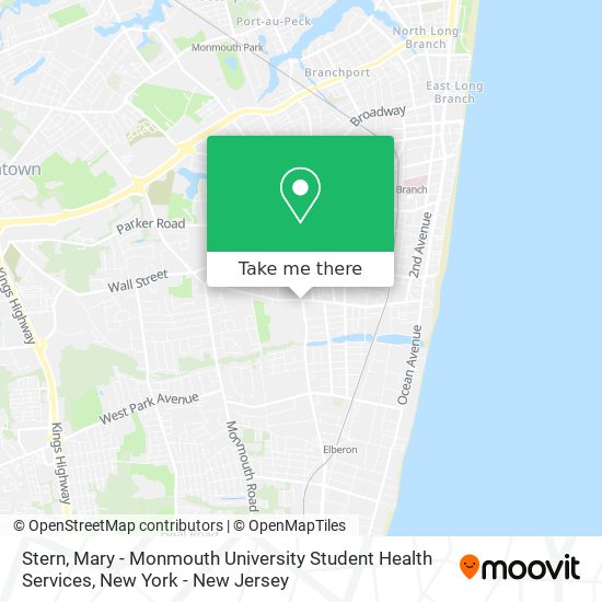 Stern, Mary - Monmouth University Student Health Services map