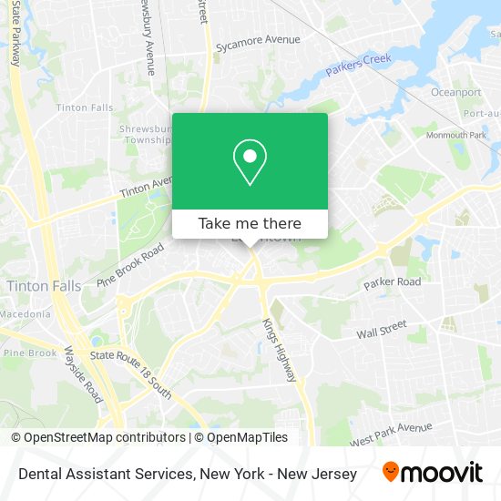 Dental Assistant Services map