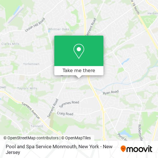 Pool and Spa Service Monmouth map