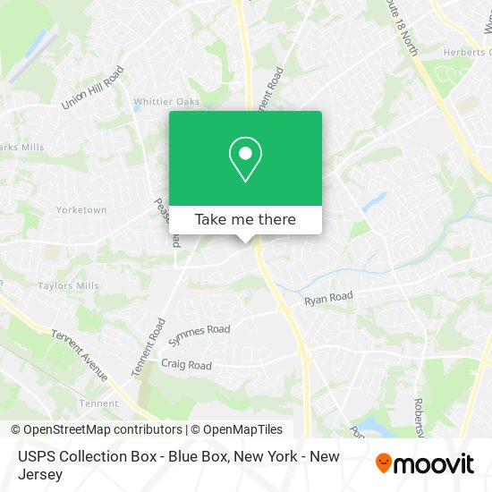 USPS Collection Box - Blue Box map