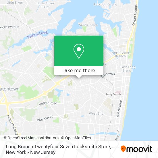 Long Branch Twentyfour Seven Locksmith Store map