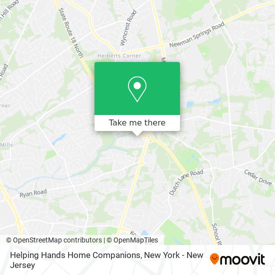 Helping Hands Home Companions map