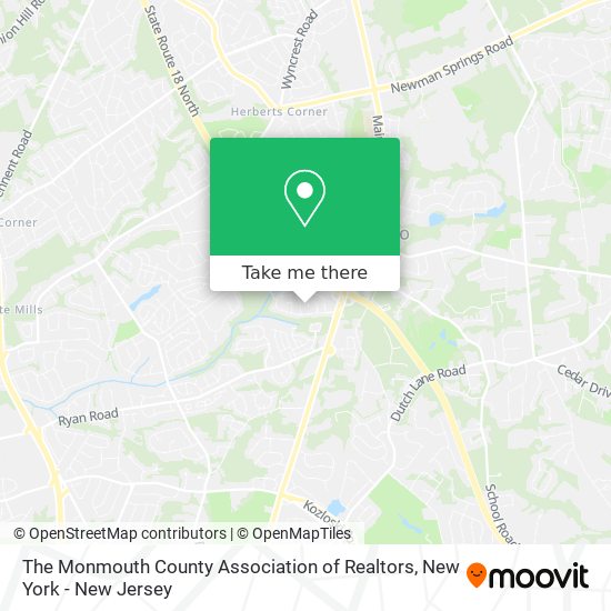 The Monmouth County Association of Realtors map