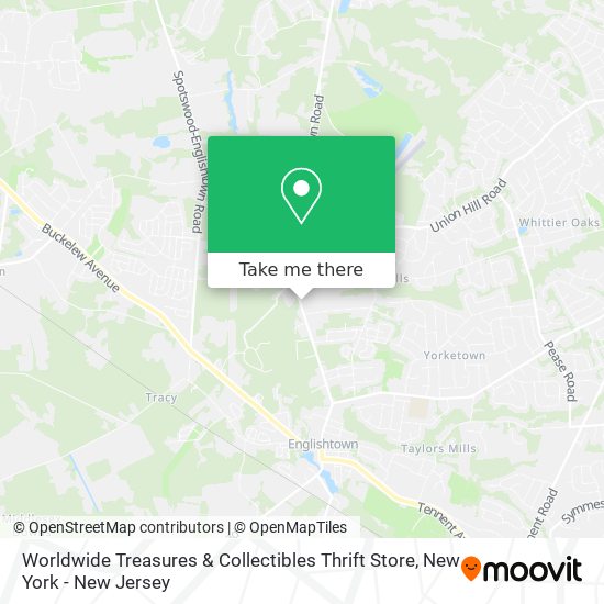 Worldwide Treasures & Collectibles Thrift Store map