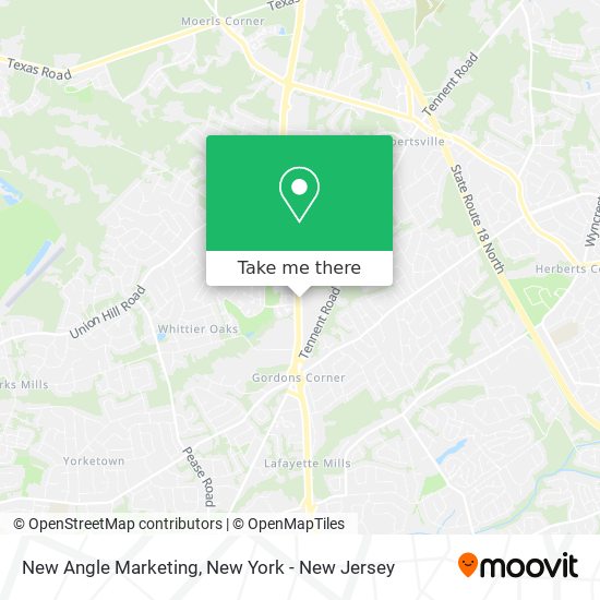 New Angle Marketing map