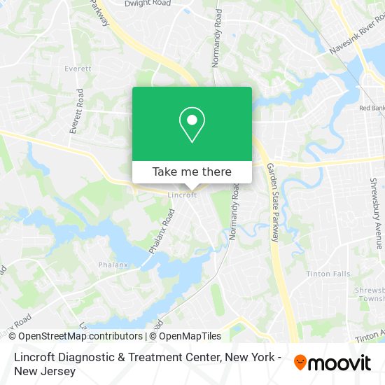 Mapa de Lincroft Diagnostic & Treatment Center