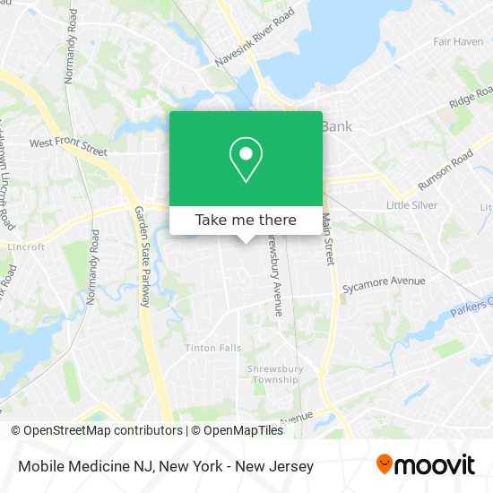 Mapa de Mobile Medicine NJ