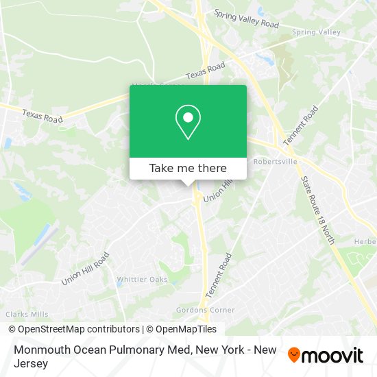 Monmouth Ocean Pulmonary Med map