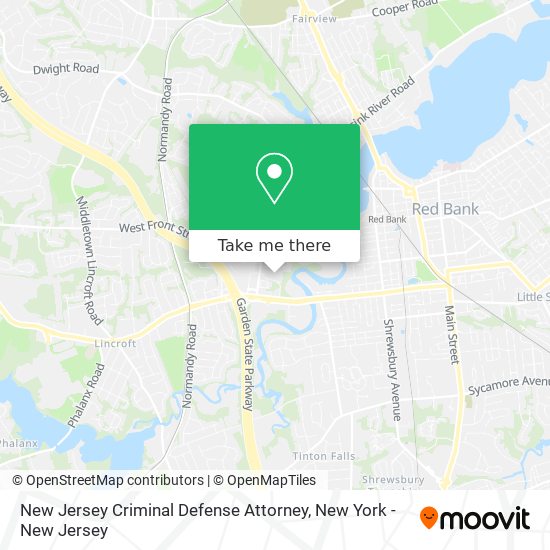 Mapa de New Jersey Criminal Defense Attorney