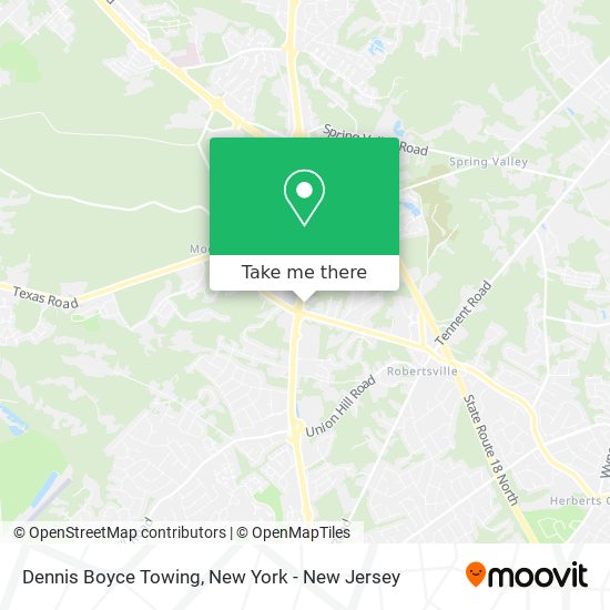 Dennis Boyce Towing map