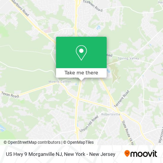 US Hwy 9 Morganville NJ map