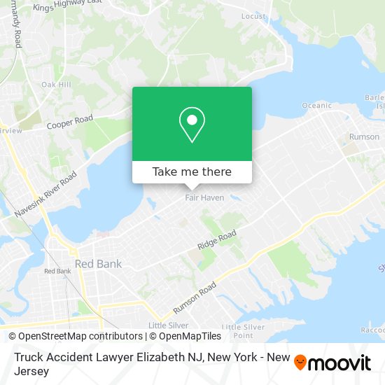 Mapa de Truck Accident Lawyer Elizabeth NJ