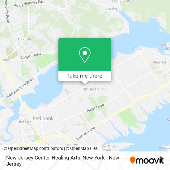 Mapa de New Jersey Center-Healing Arts