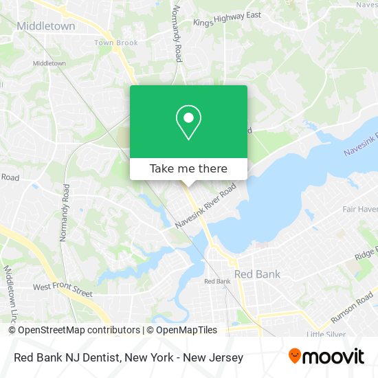 Red Bank NJ Dentist map