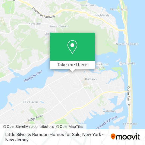 Mapa de Little Silver & Rumson Homes for Sale