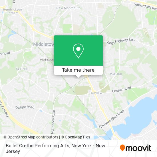 Ballet Co-the Performing Arts map