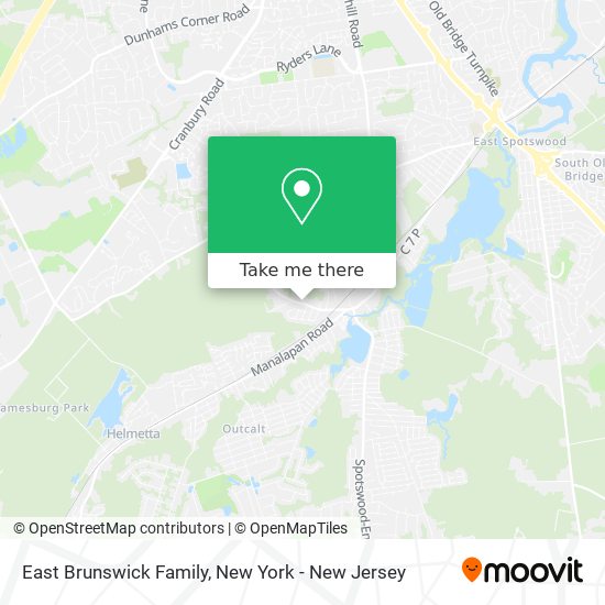 East Brunswick Family map