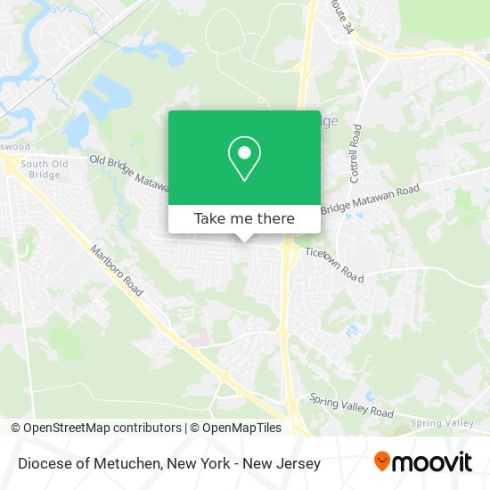 Diocese of Metuchen map