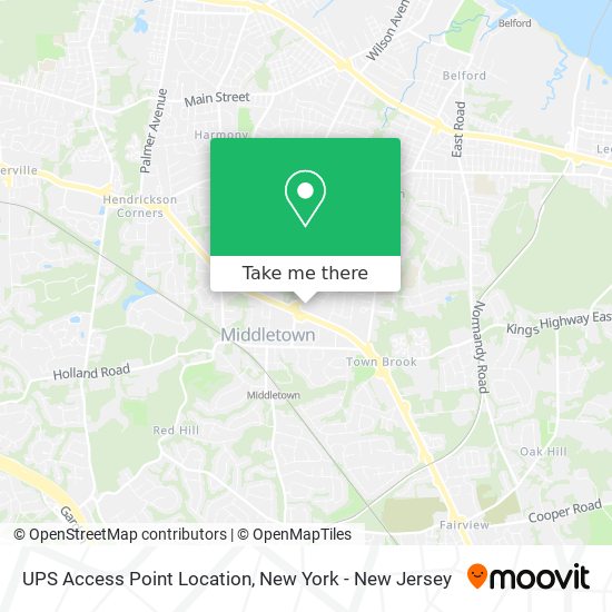 UPS Access Point Location map