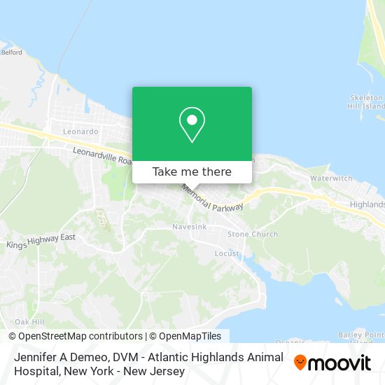 Mapa de Jennifer A Demeo, DVM - Atlantic Highlands Animal Hospital