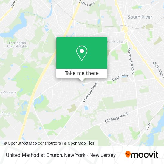 United Methodist Church map