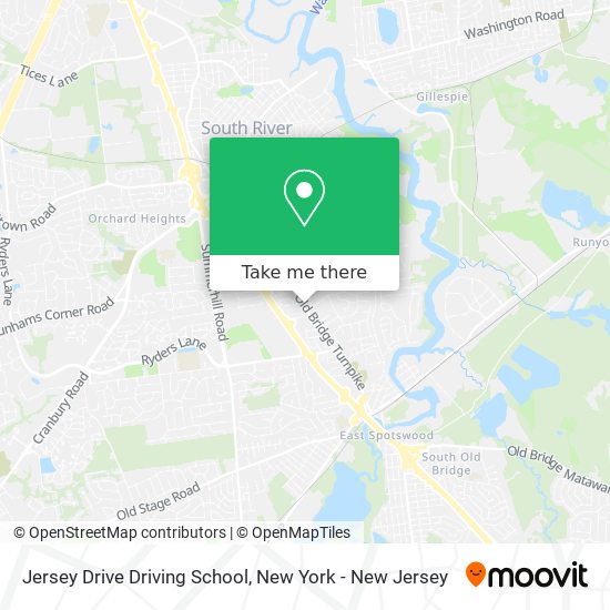 Jersey Drive Driving School map