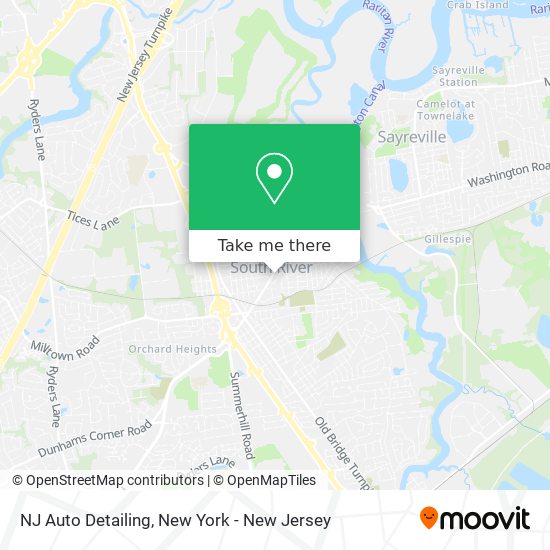 NJ Auto Detailing map