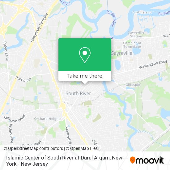 Mapa de Islamic Center of South River at Darul Arqam