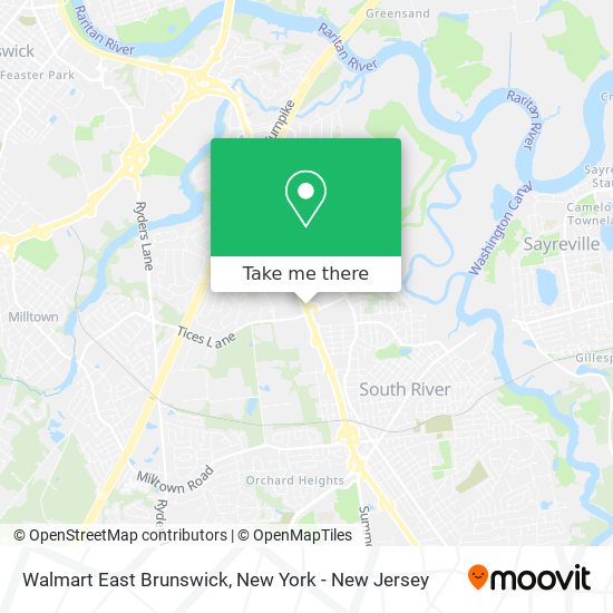 Walmart East Brunswick map