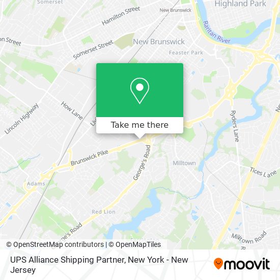 Mapa de UPS Alliance Shipping Partner