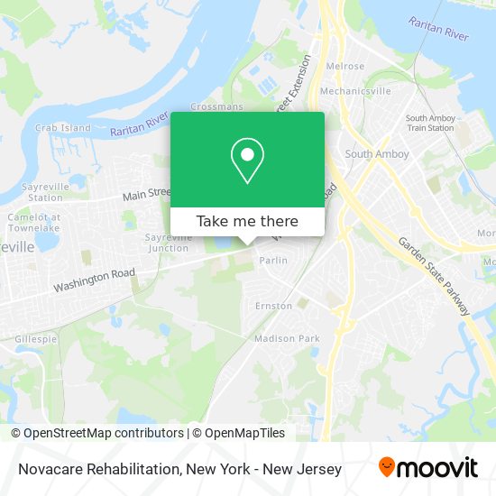 Mapa de Novacare Rehabilitation